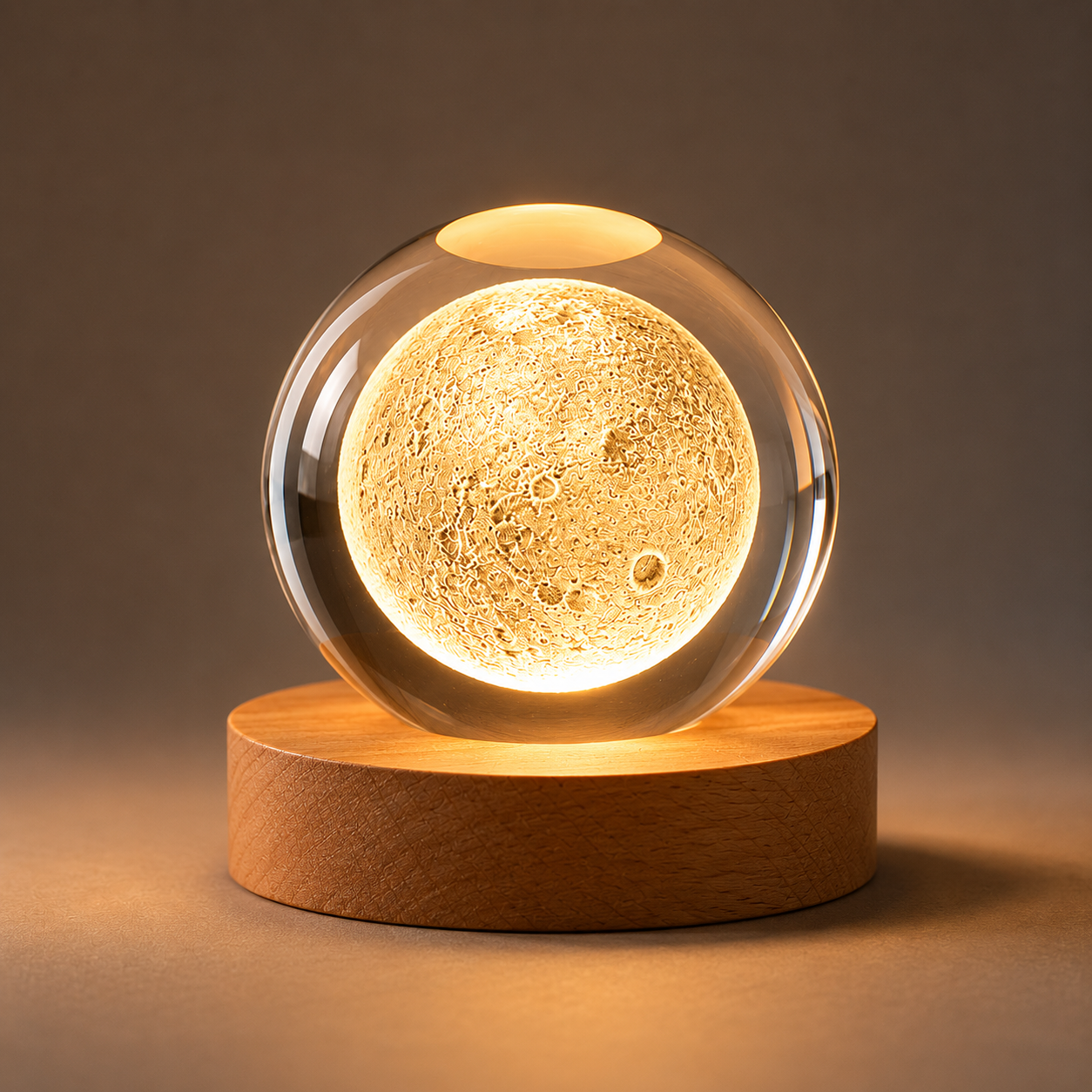 CelestialGlow | Elegant 3D Crystal Solar System Night Light