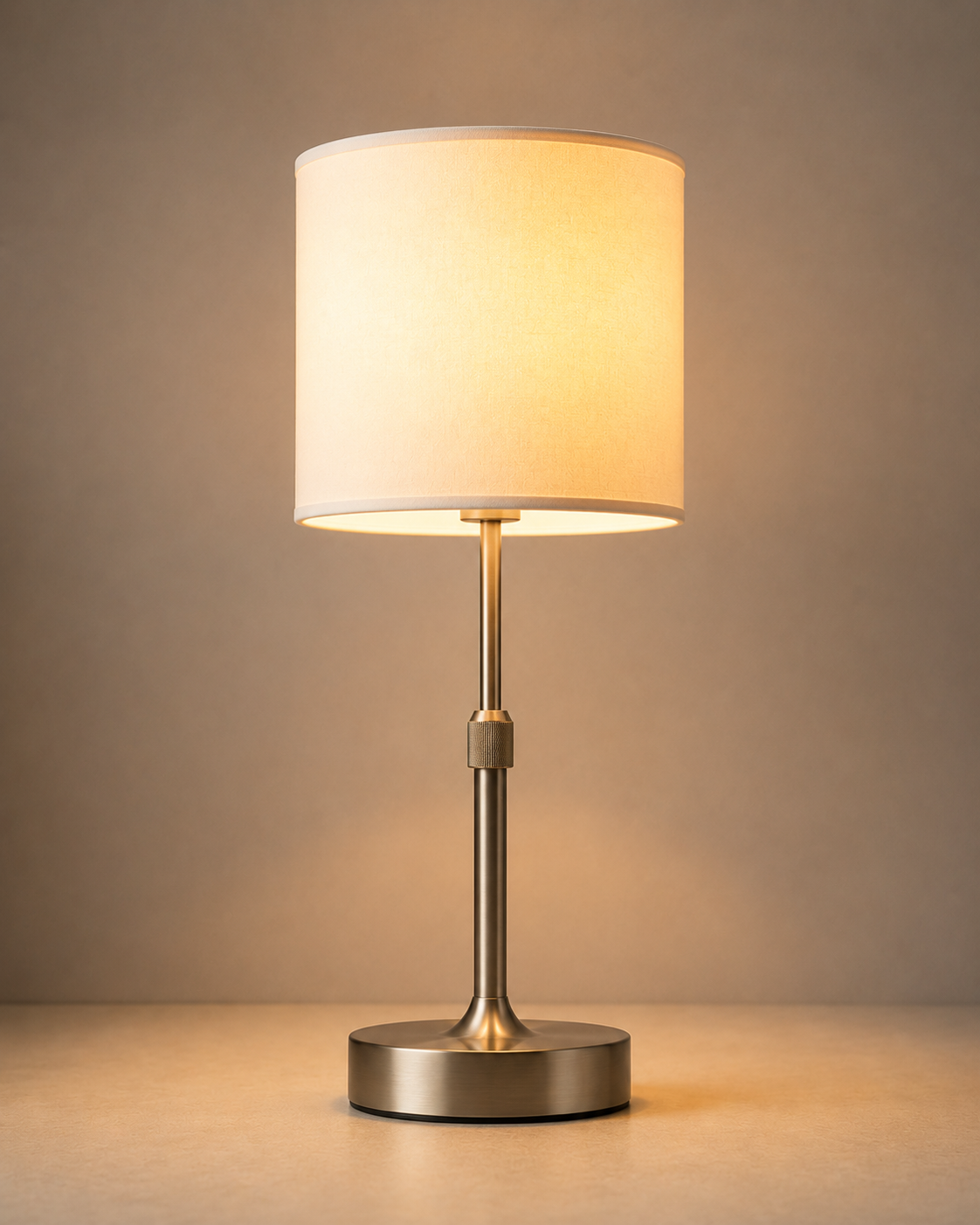 Classic Cordless Fabric Touch Table Lamp with Dimming Features