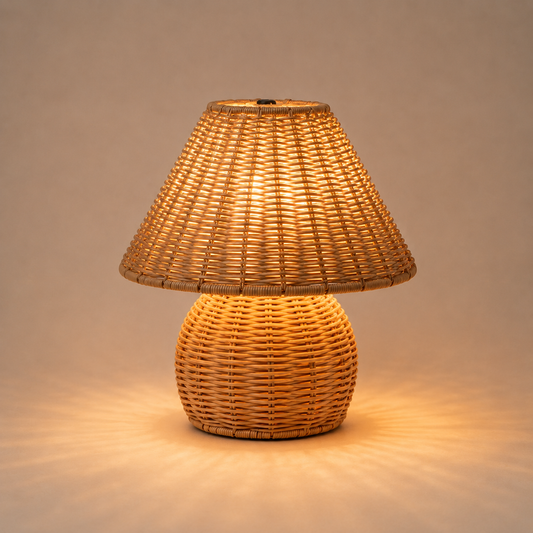 BambooShroom | Stylish Retro USB Table Lamp for Home and Office
