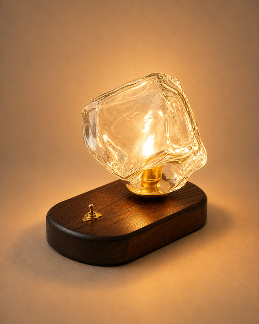 Ice Cube | Chic Retro Small Table Lamp for Bedroom and Desk Use