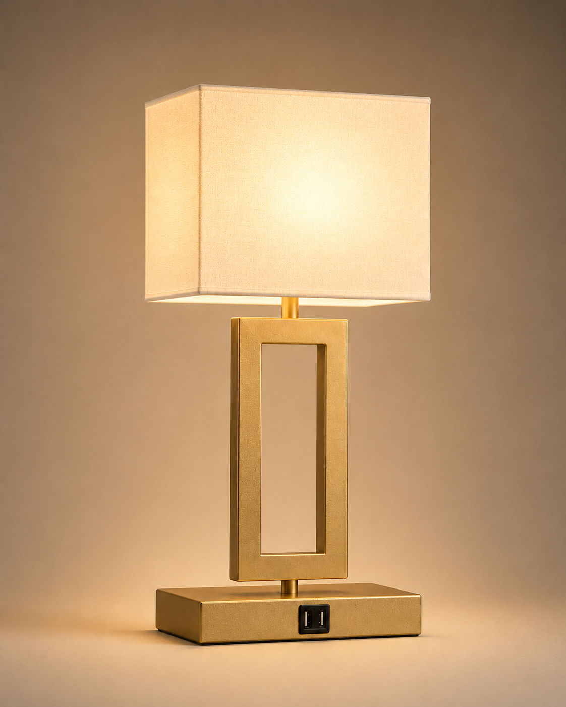 DonutGlow | Modern Touch Control 3-Way Dimmable Bedside Lamp with USB Ports