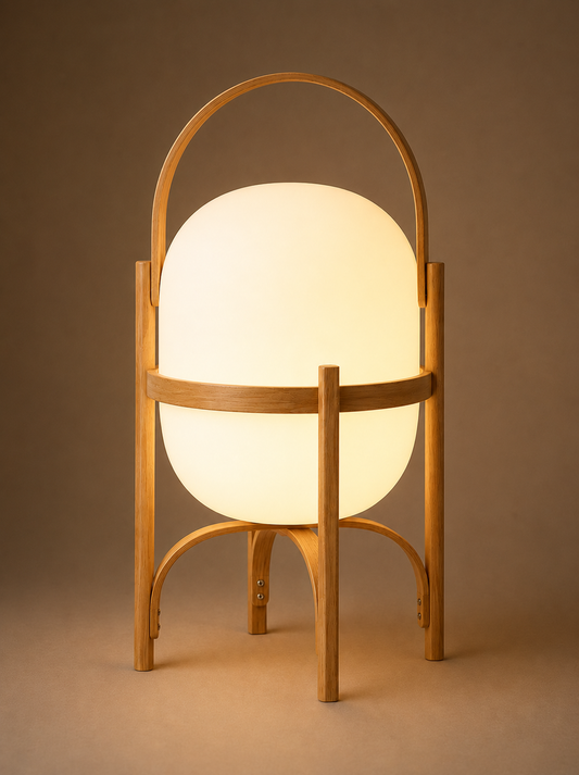 LanternGlow | Elegant Wooden Table Lamp for Living Room and Bedroom