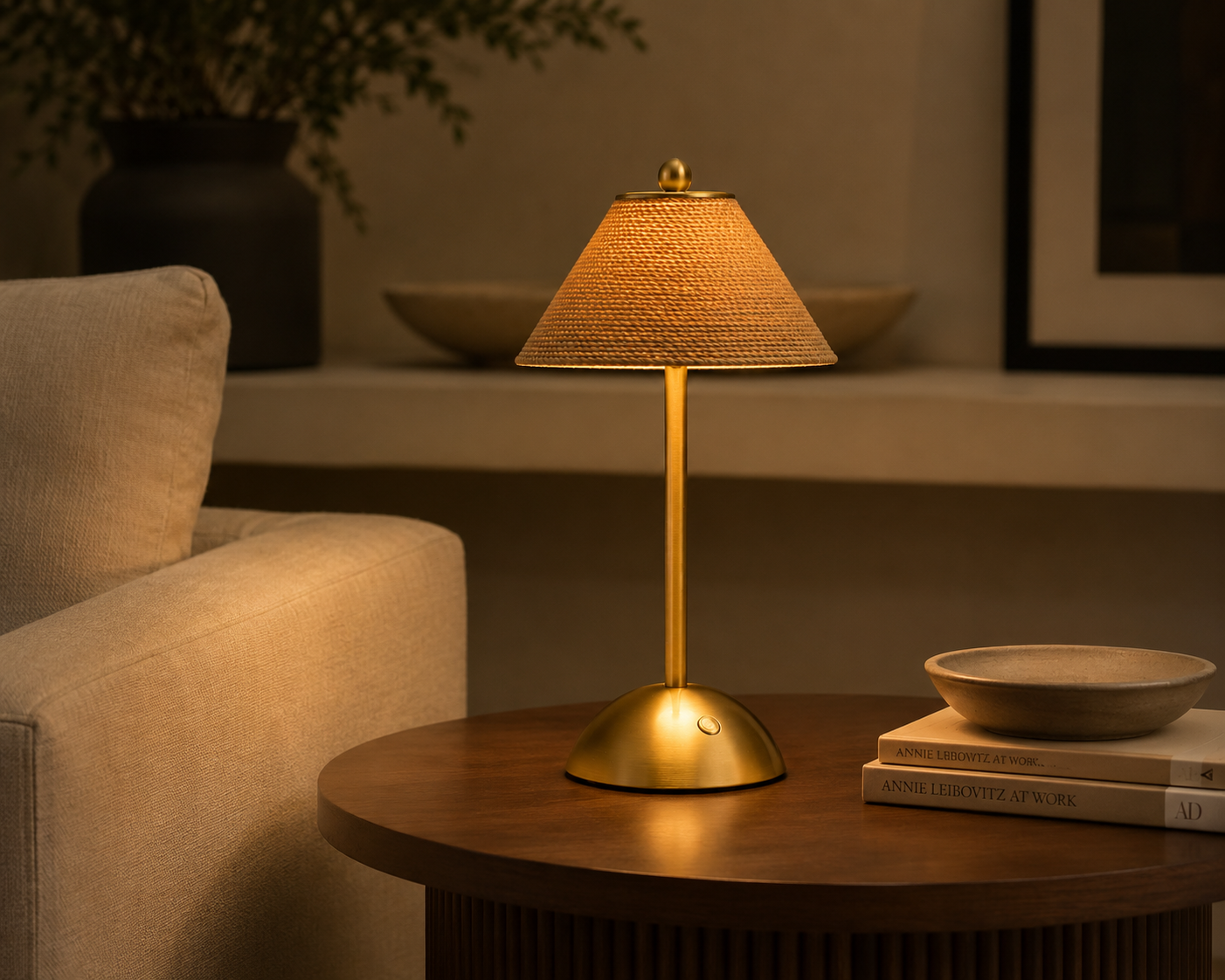 Bird's Nest | Stylish Dimmable Cordless Table Lamp for Bedroom