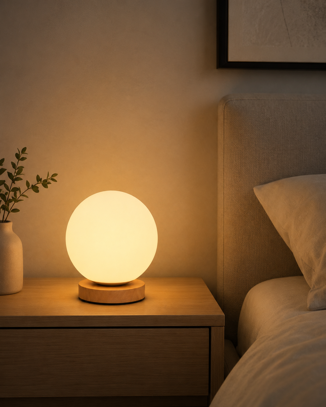 MuranoGlow | Elegant Vintage Glass Small Table Lamp with USB Power