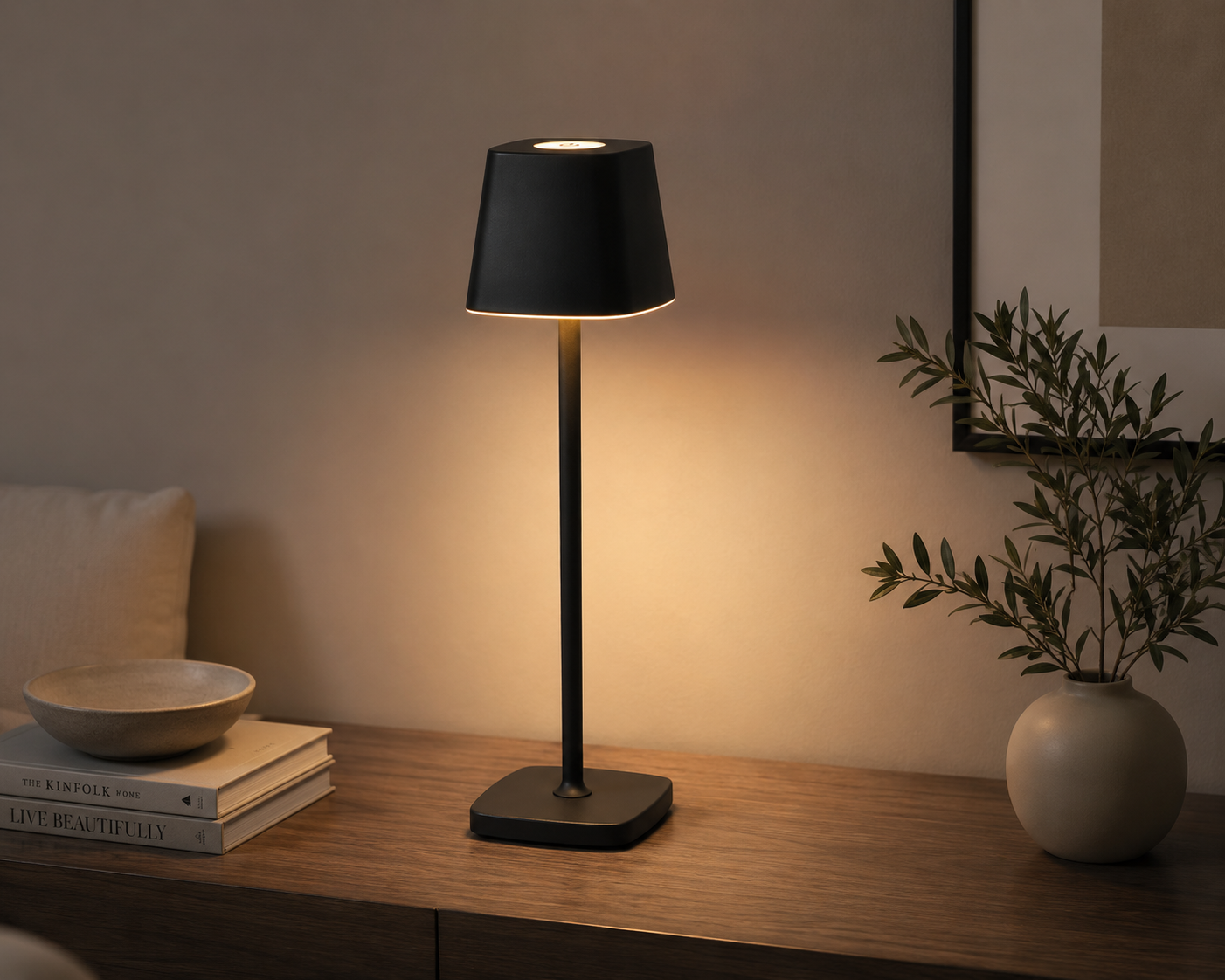Nero | Stylish Cordless Battery Operated Table Lamp for Living Room