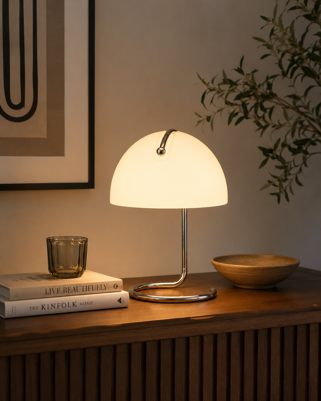 HaloGlow | Elegant Modern Glass Aromatherapy Table Lamp for Bedroom