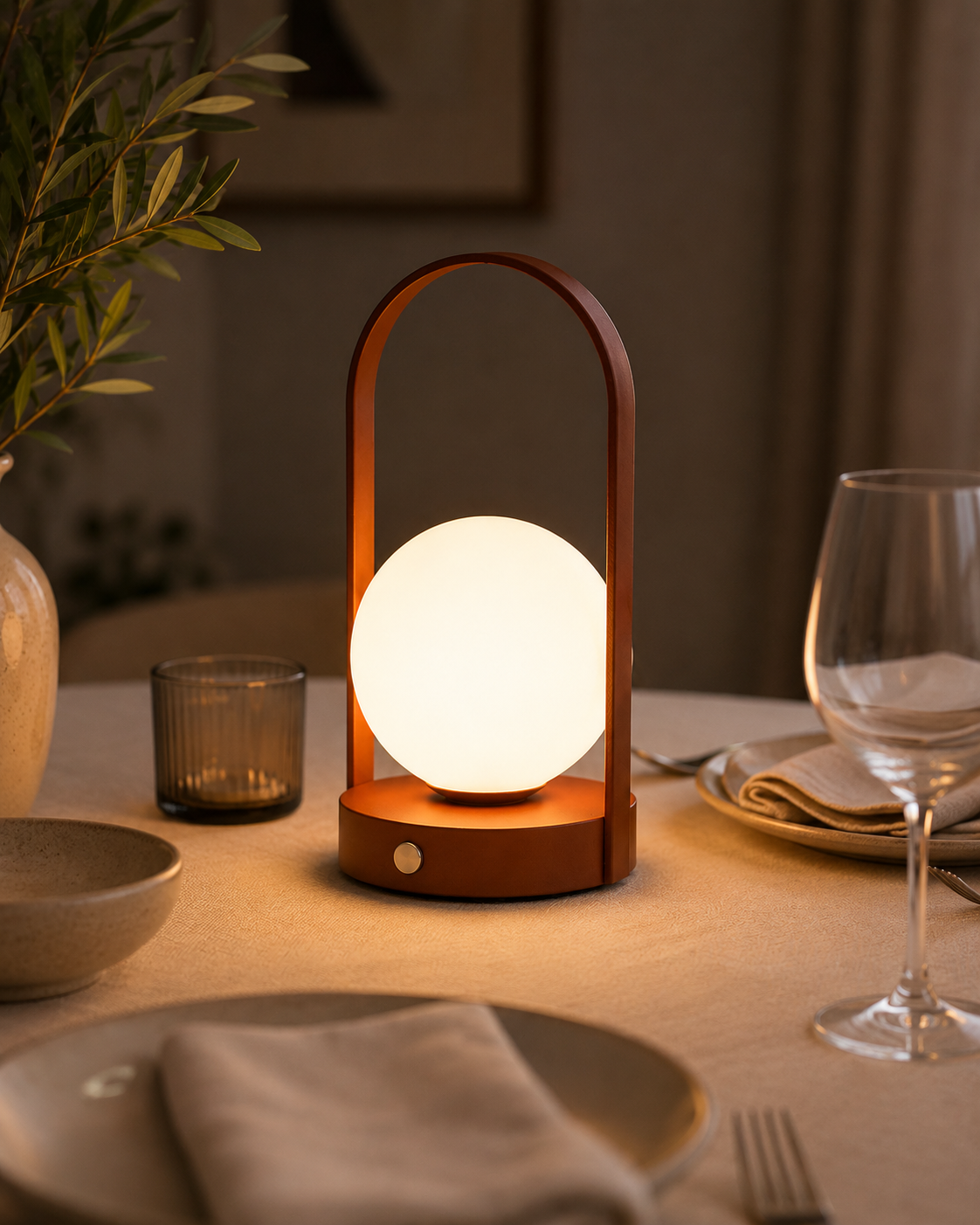 Globe of Hope | Stylish Modern Metal Table Lamp for Living Room