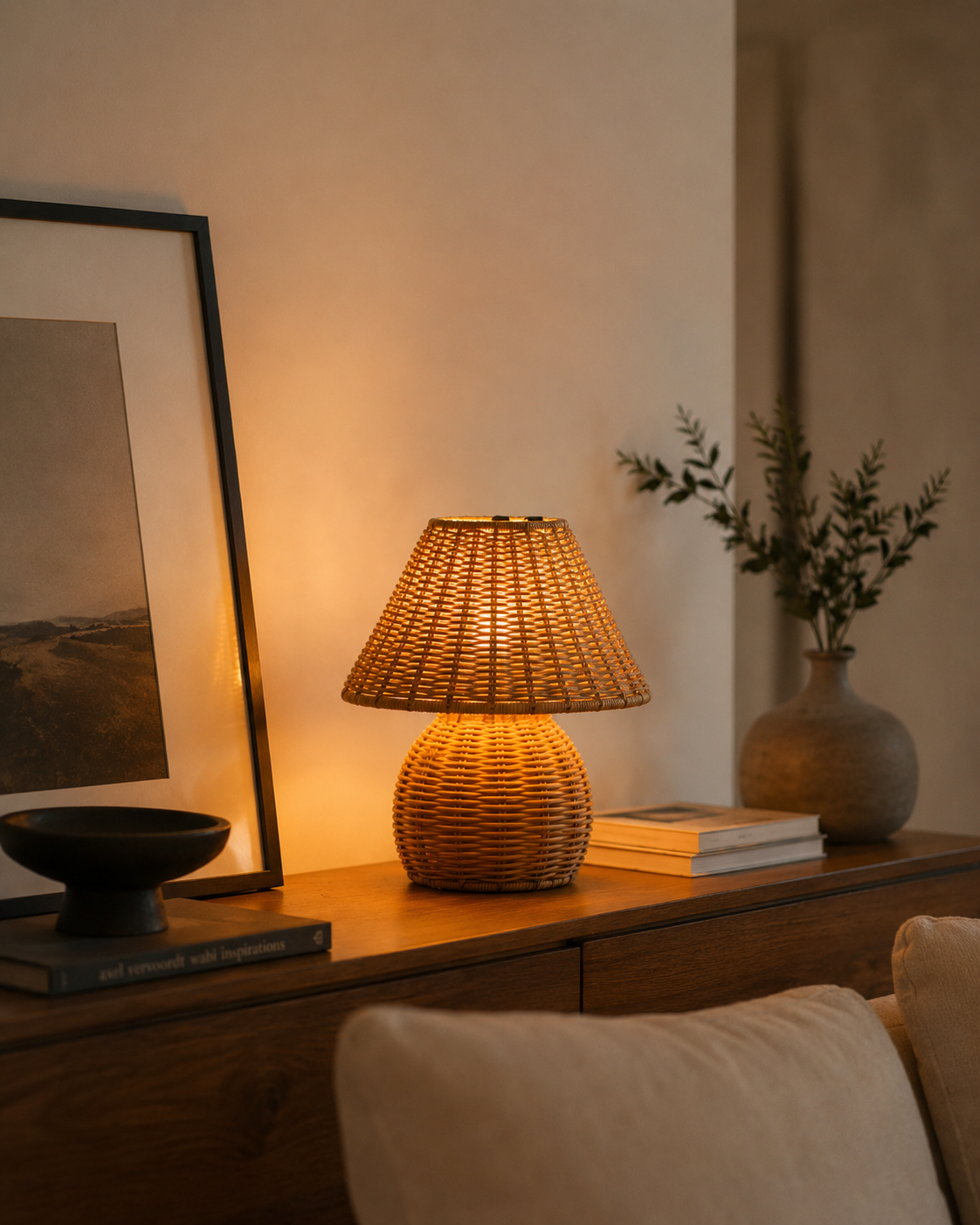 BambooShroom | Stylish Retro USB Table Lamp for Home and Office
