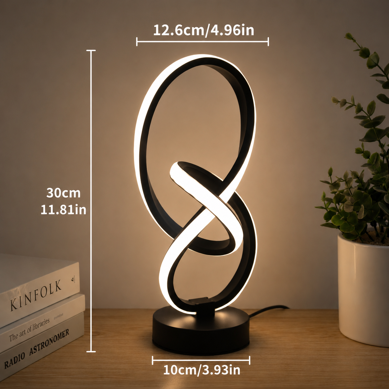 Ribbon Curve LED Table Lamp | USB Adjustable Brightness | Modern Creative Design