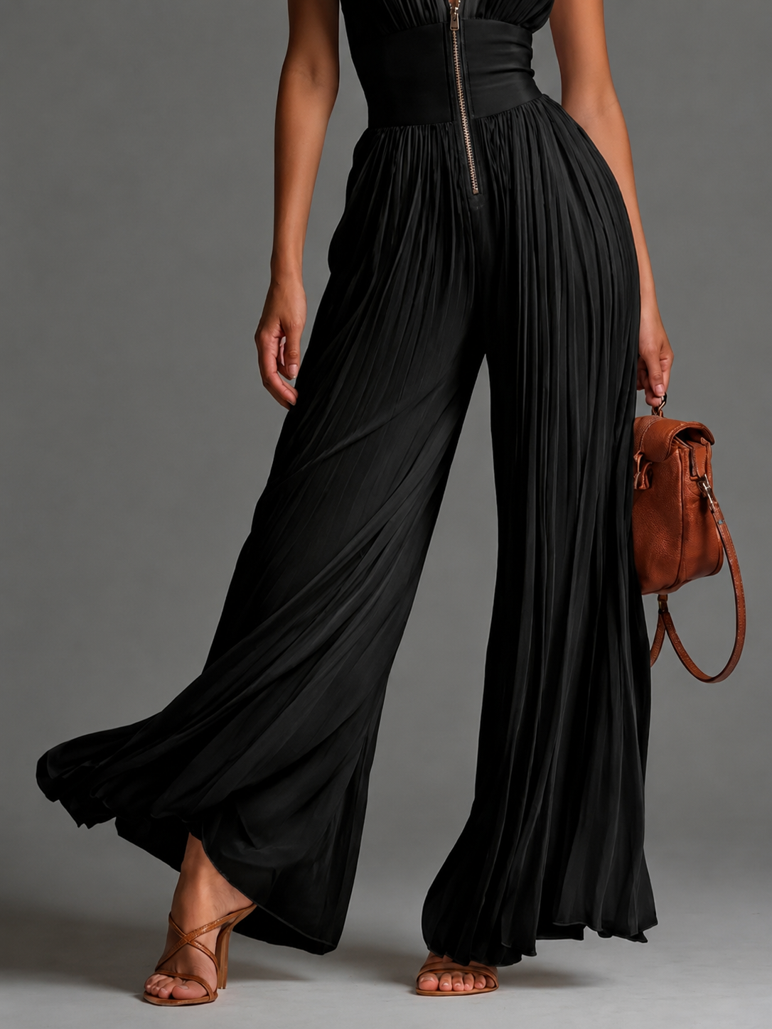 Valerie Elegant Pleated Jumpsuit