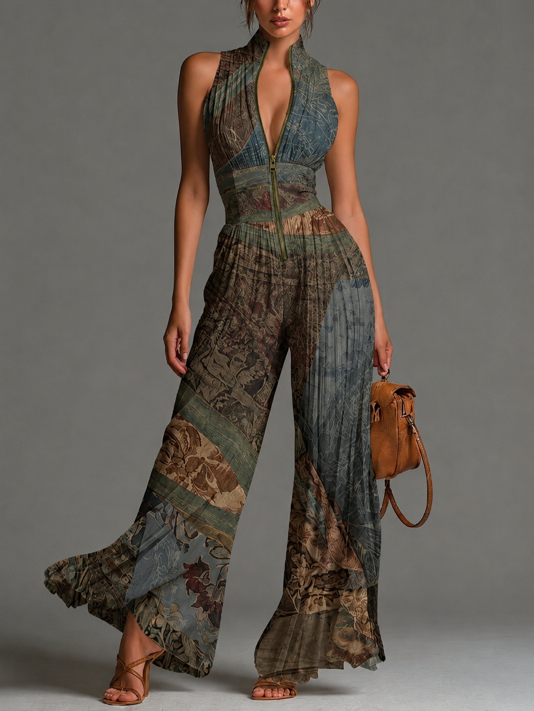 Valerie Elegant Pleated Jumpsuit