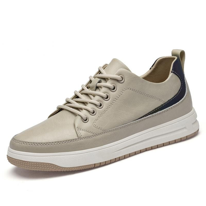 Miles | Covert Height-Boosting Leather Sneakers