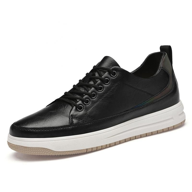 Miles | Covert Height-Boosting Leather Sneakers