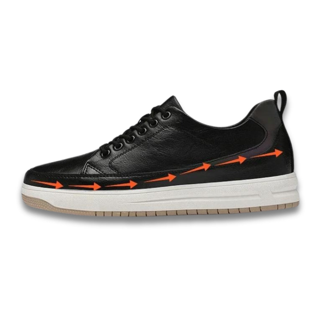 Miles | Covert Height-Boosting Leather Sneakers