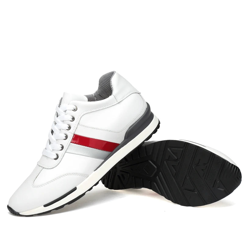 Leo | Covert Height-Boosting Leather Sneakers