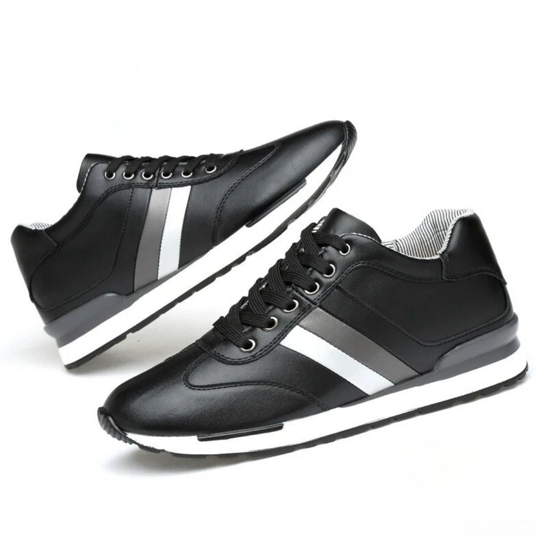 Leo | Covert Height-Boosting Leather Sneakers