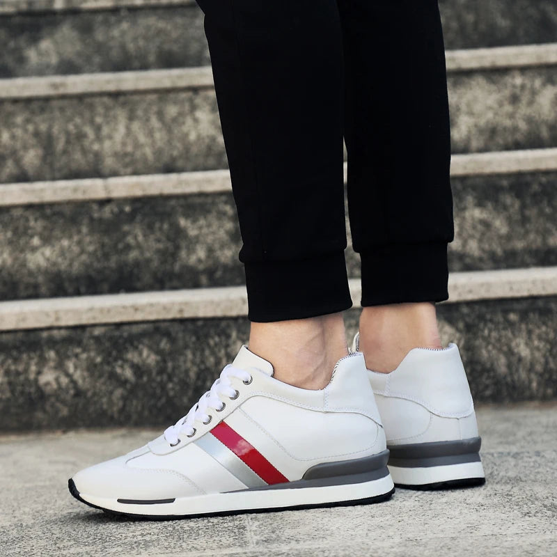 Leo | Covert Height-Boosting Leather Sneakers