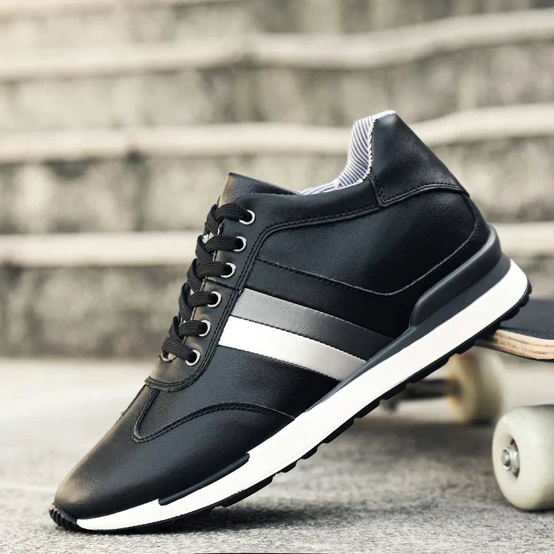 Leo | Covert Height-Boosting Leather Sneakers