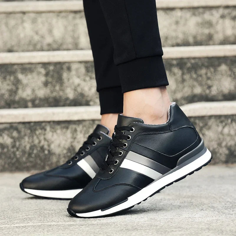 Leo | Covert Height-Boosting Leather Sneakers