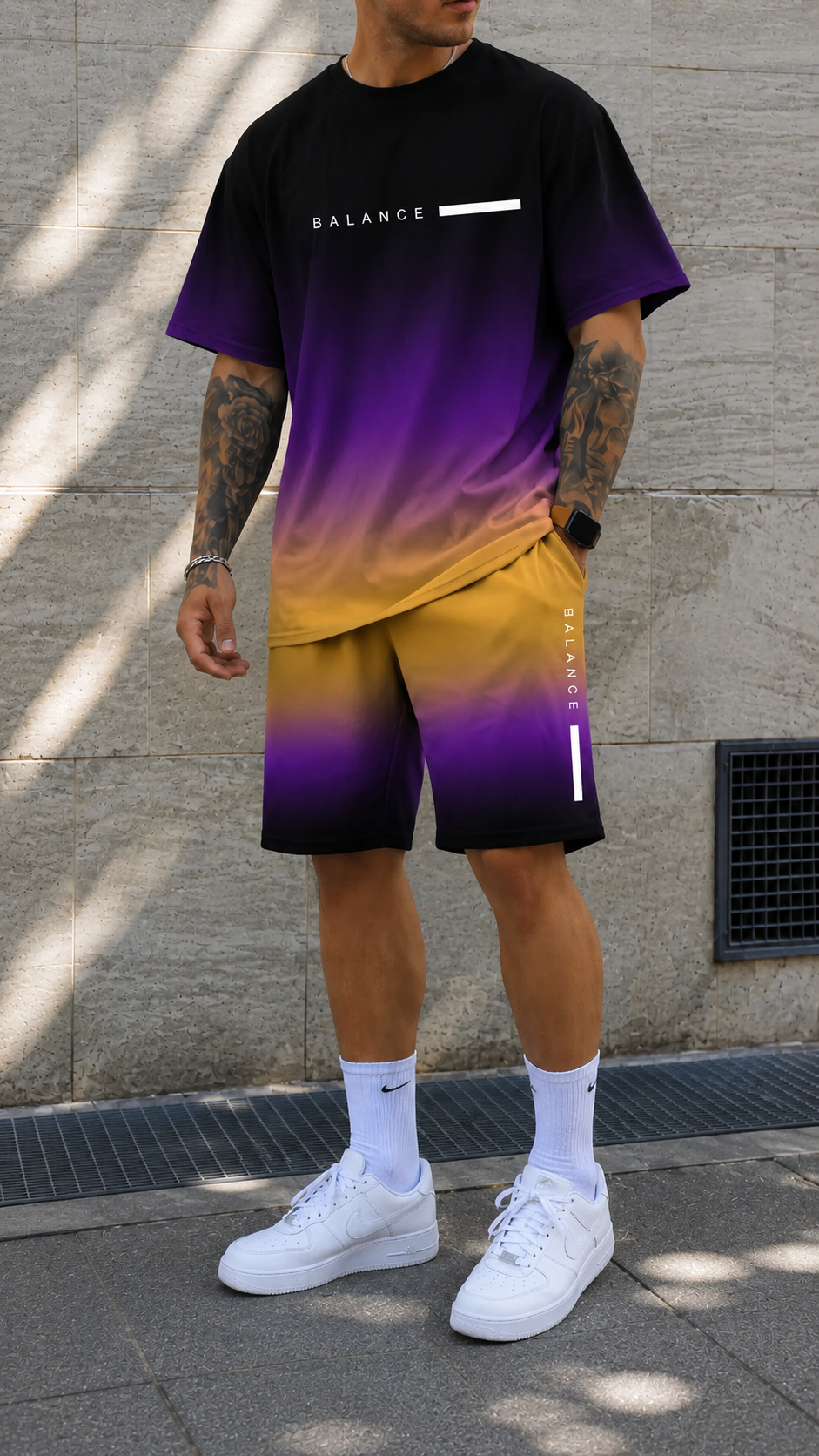 Keens | Gradient Shirt & Shorts Set