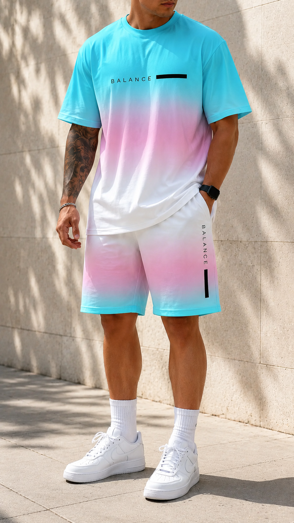 Keens | Gradient Shirt & Shorts Set