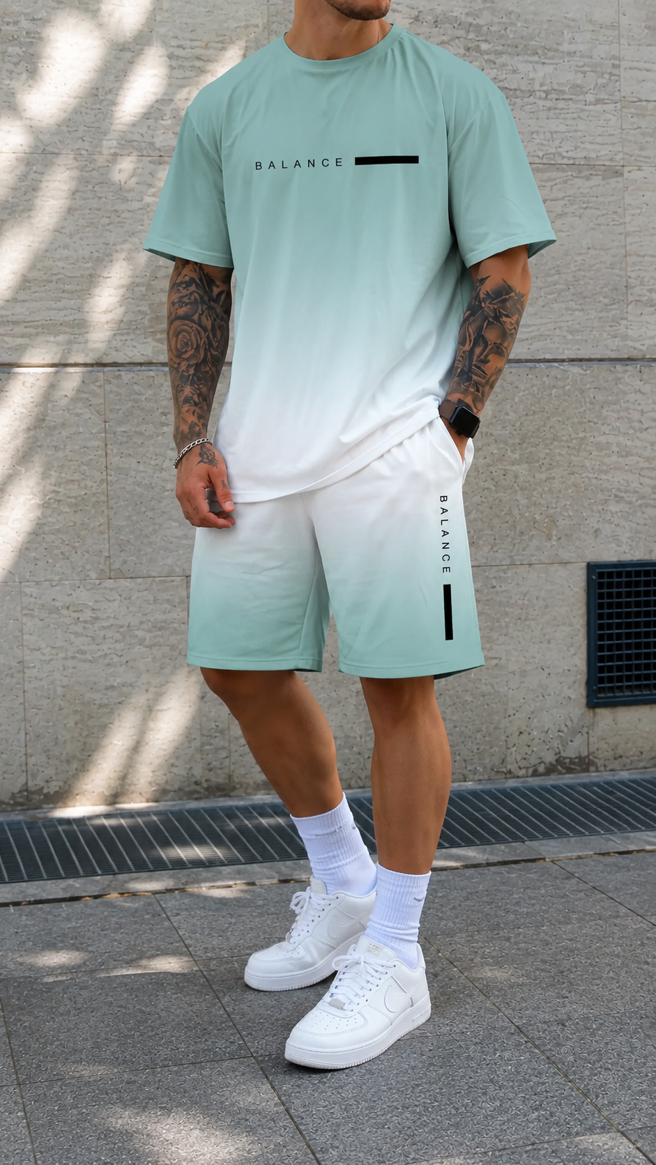 Keens | Gradient Shirt & Shorts Set
