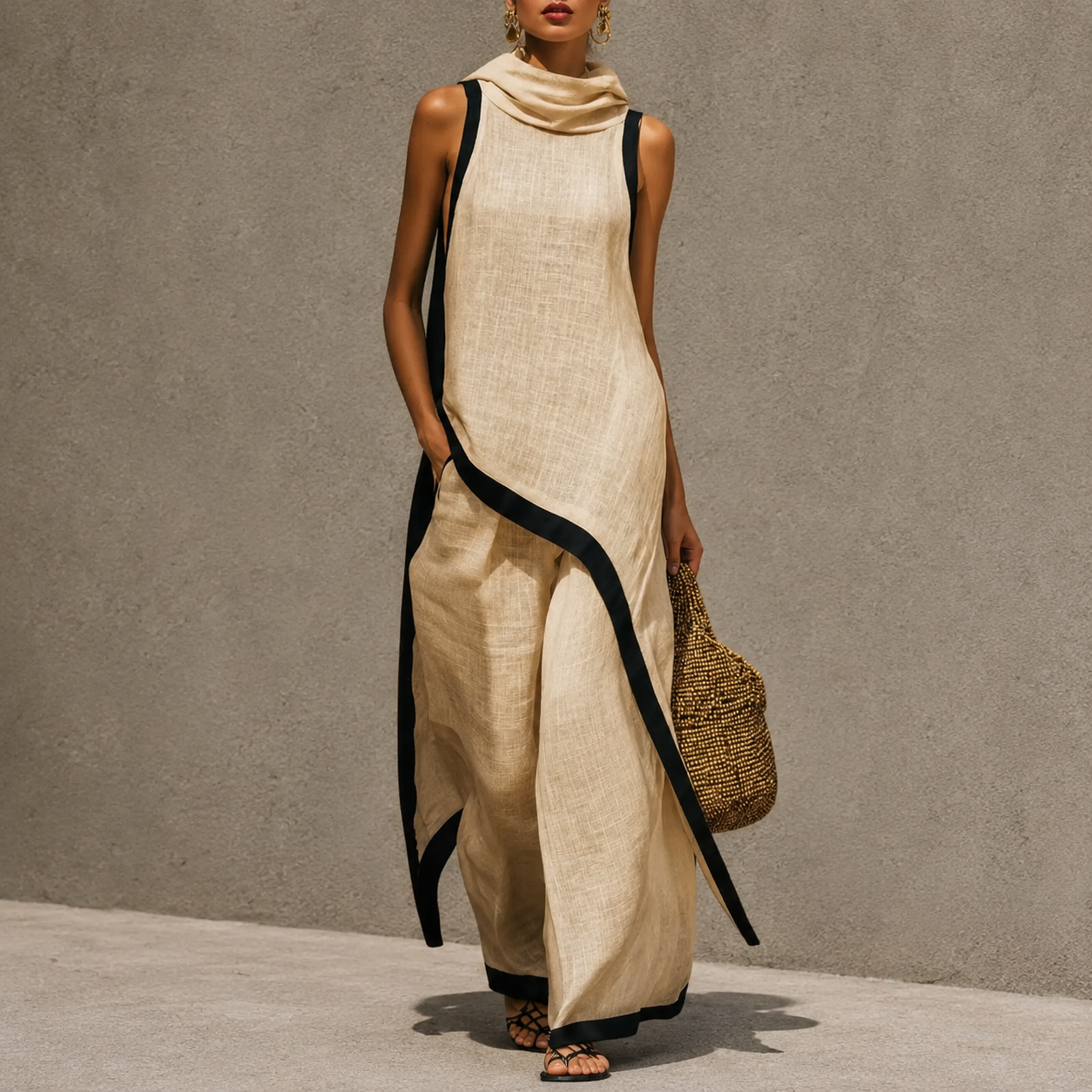 MARISSA | Elegant Tunic & Wide-Leg Pants Set