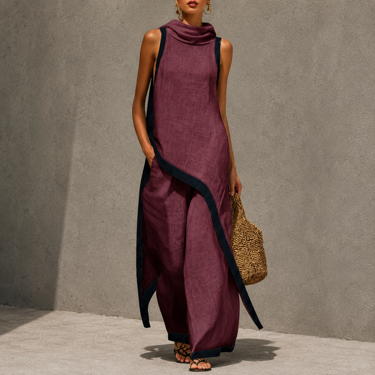 MARISSA | Elegant Tunic & Wide-Leg Pants Set