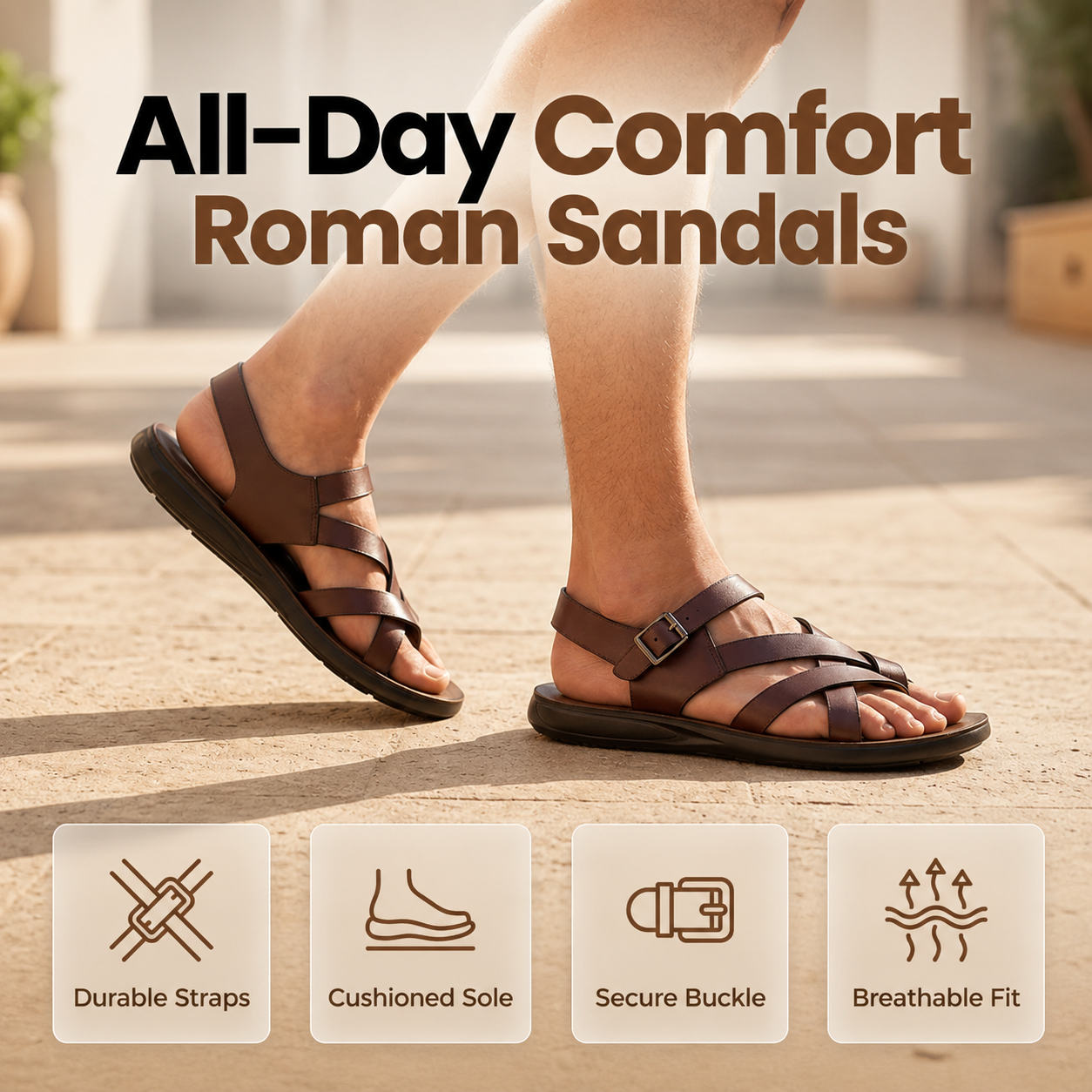 Mason | Roman Comfort Sandals