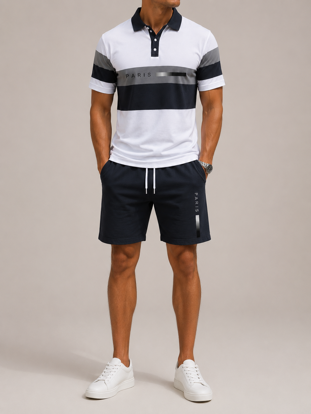 PARIS POLO SHIRT & SHORTS SET