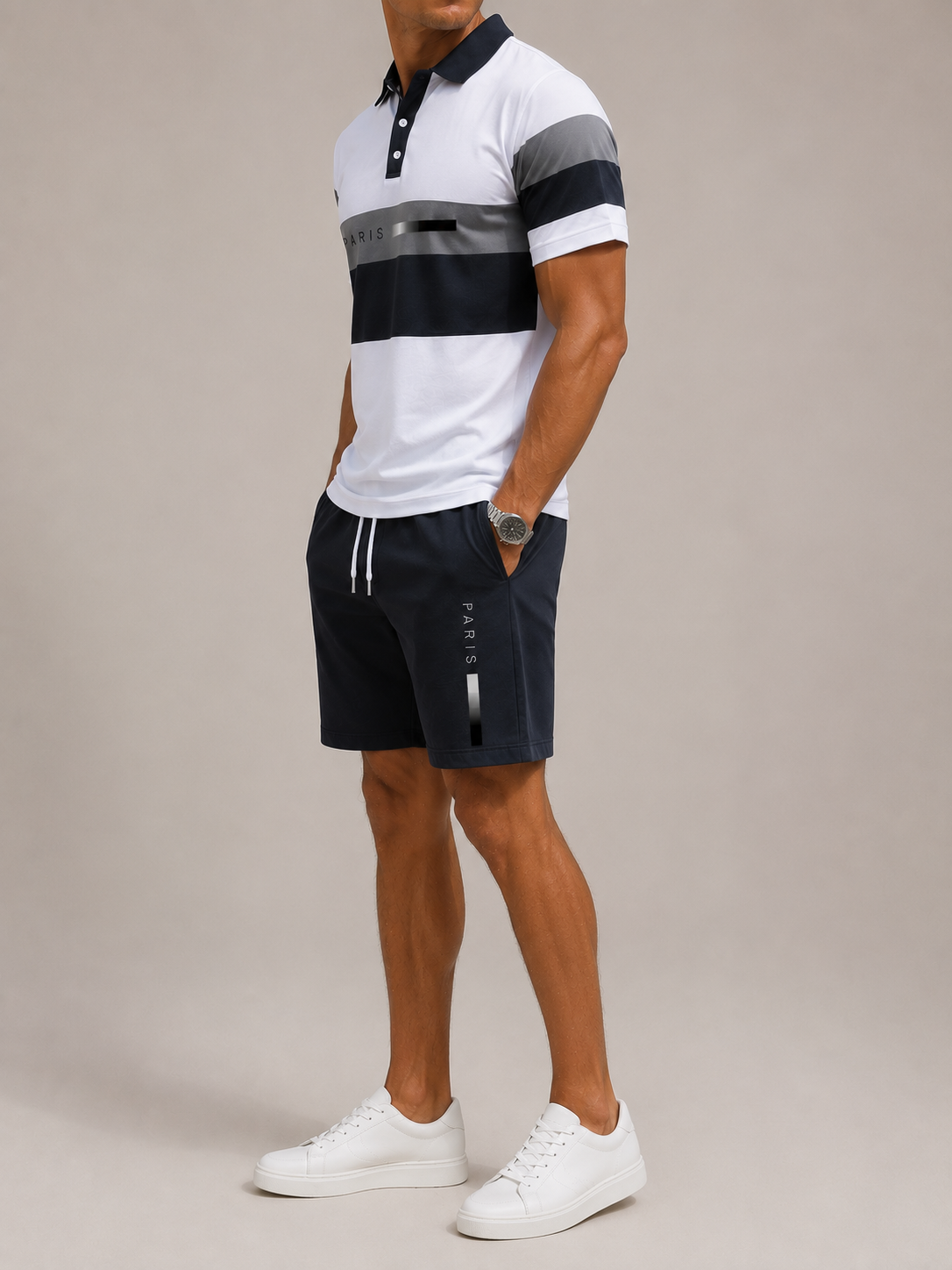 PARIS POLO SHIRT & SHORTS SET