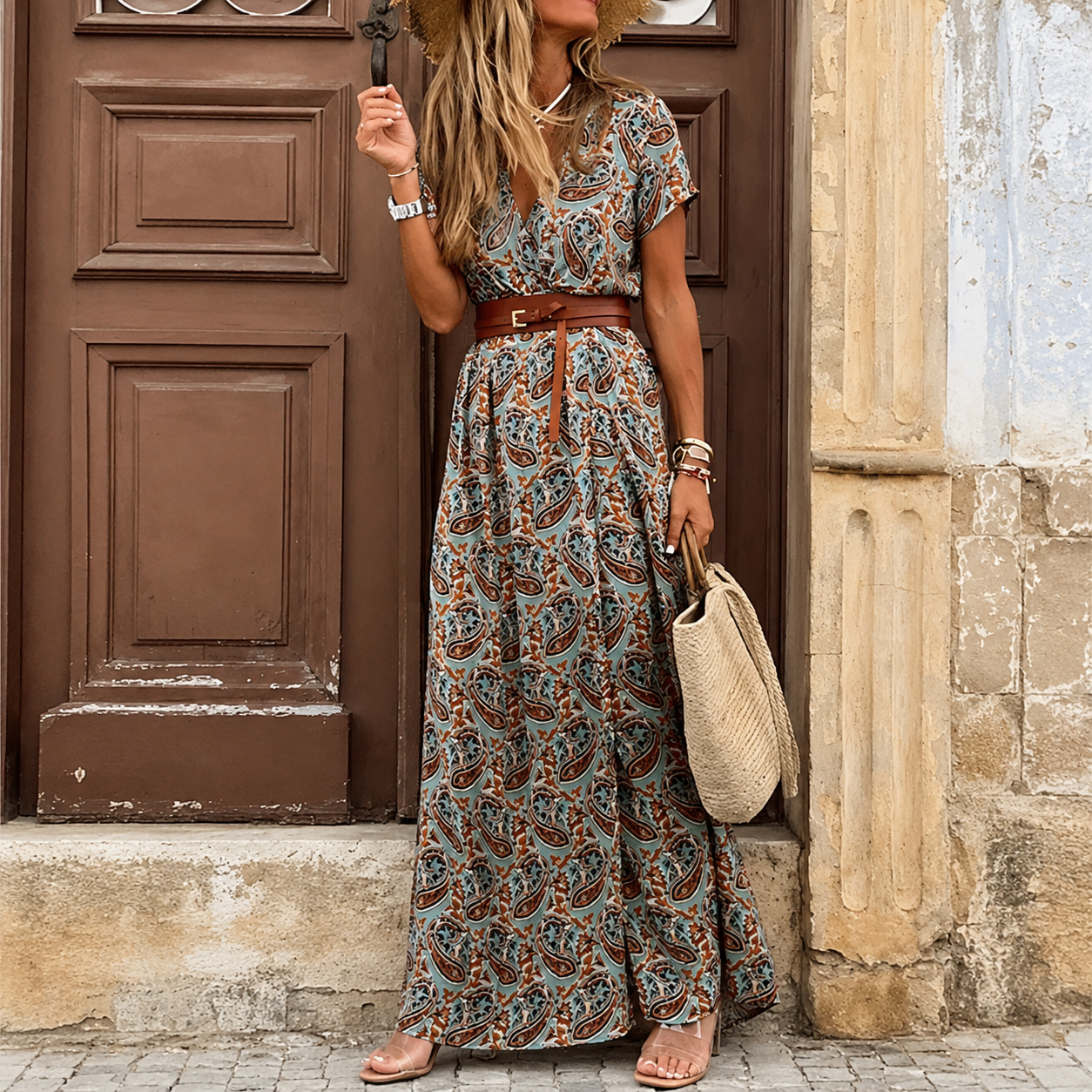 SOPHIA | Paisley Maxi Dress