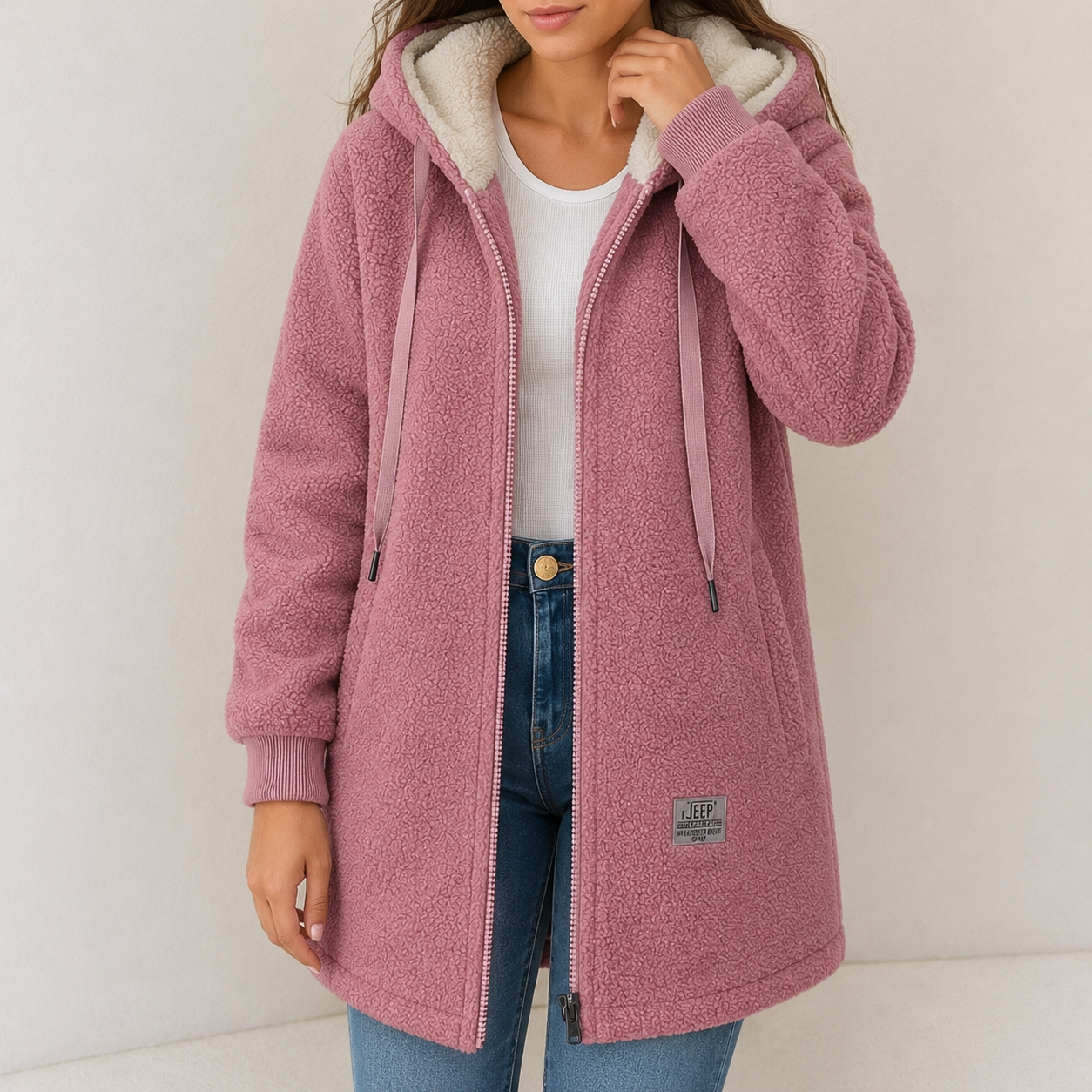 Wendy | Cozy Fleece Hooded Jacket