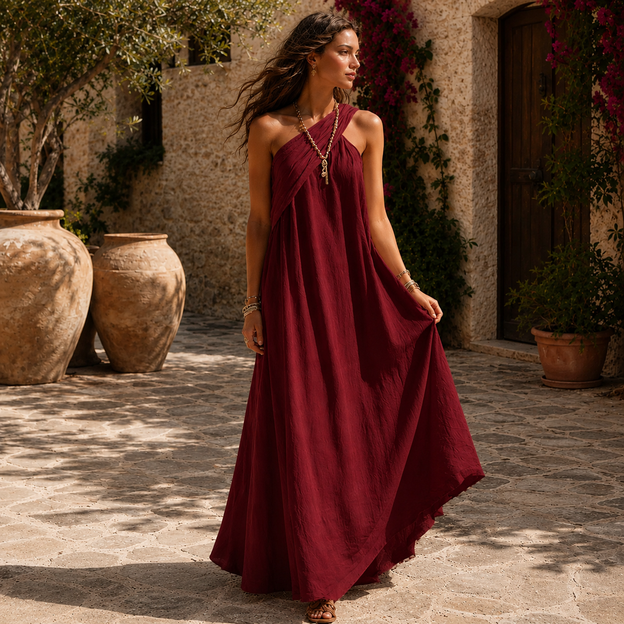 Amara | Cross-Front Maxi Dress