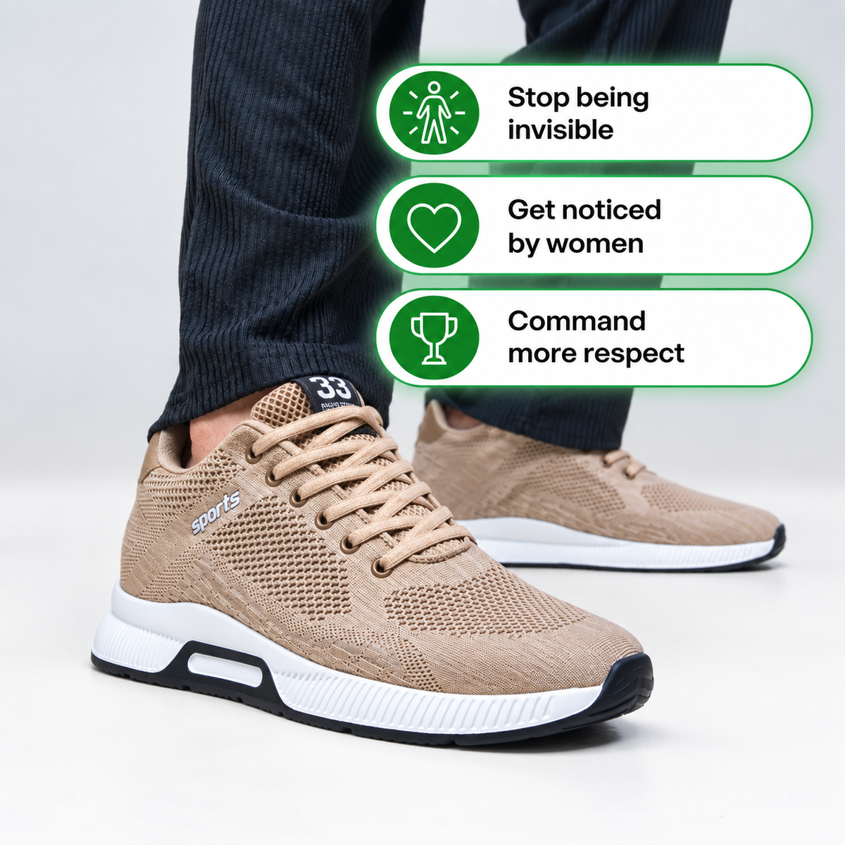 Caleb | Covert Height-Boosting Sneakers