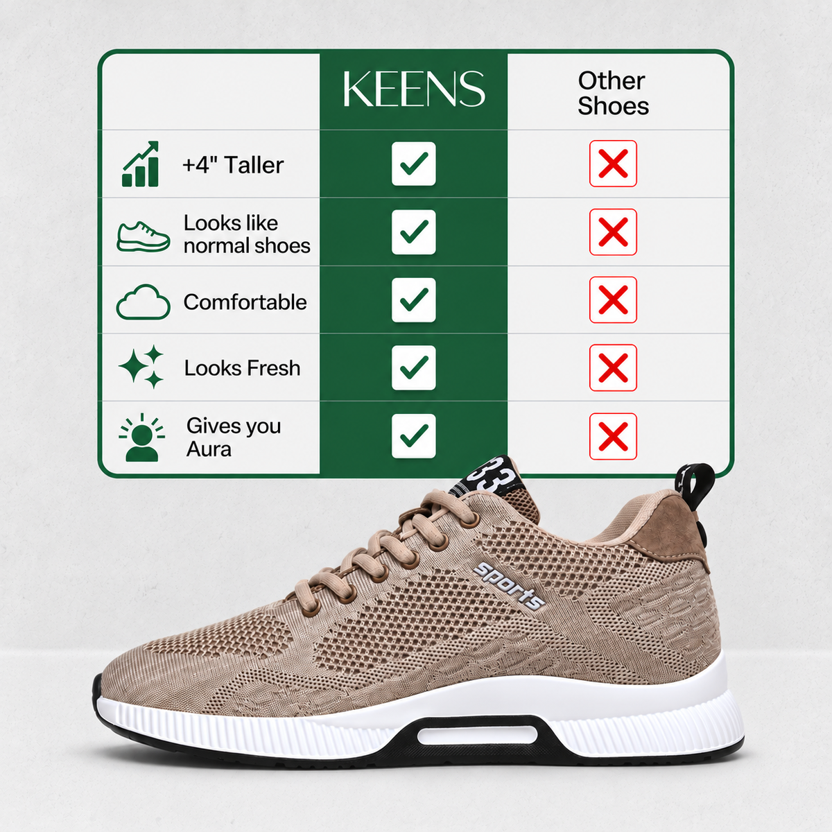 Caleb | Covert Height-Boosting Sneakers