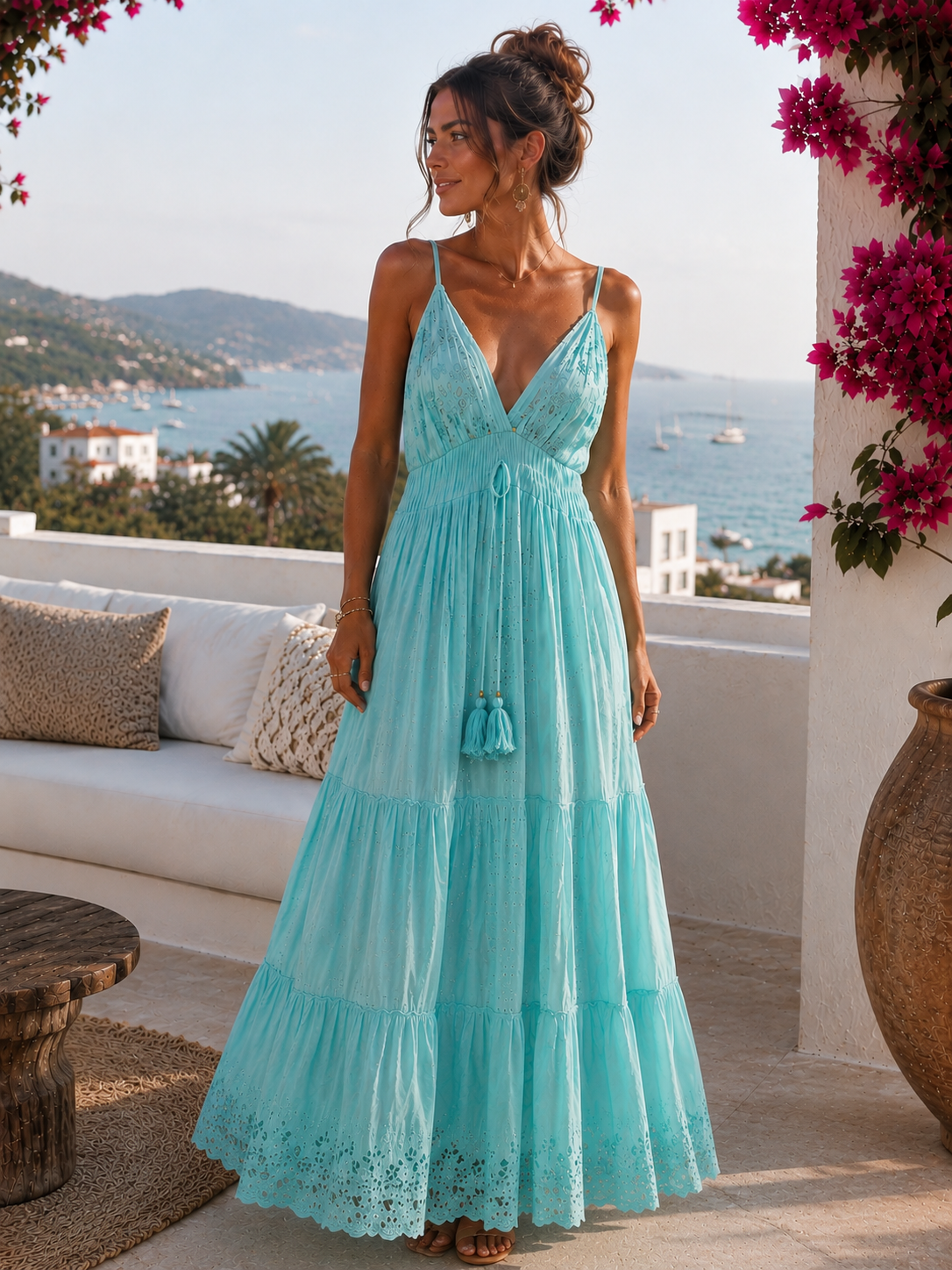 Capri Eyelet Maxi Dress
