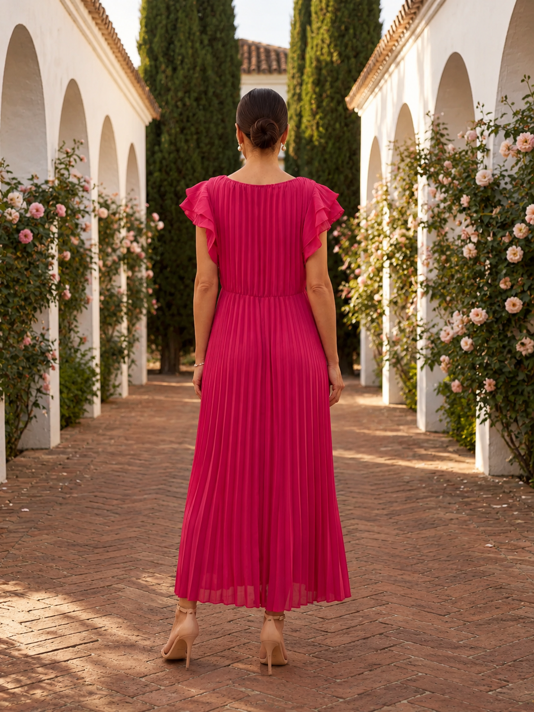 Celeste Elegant Pleated Dress