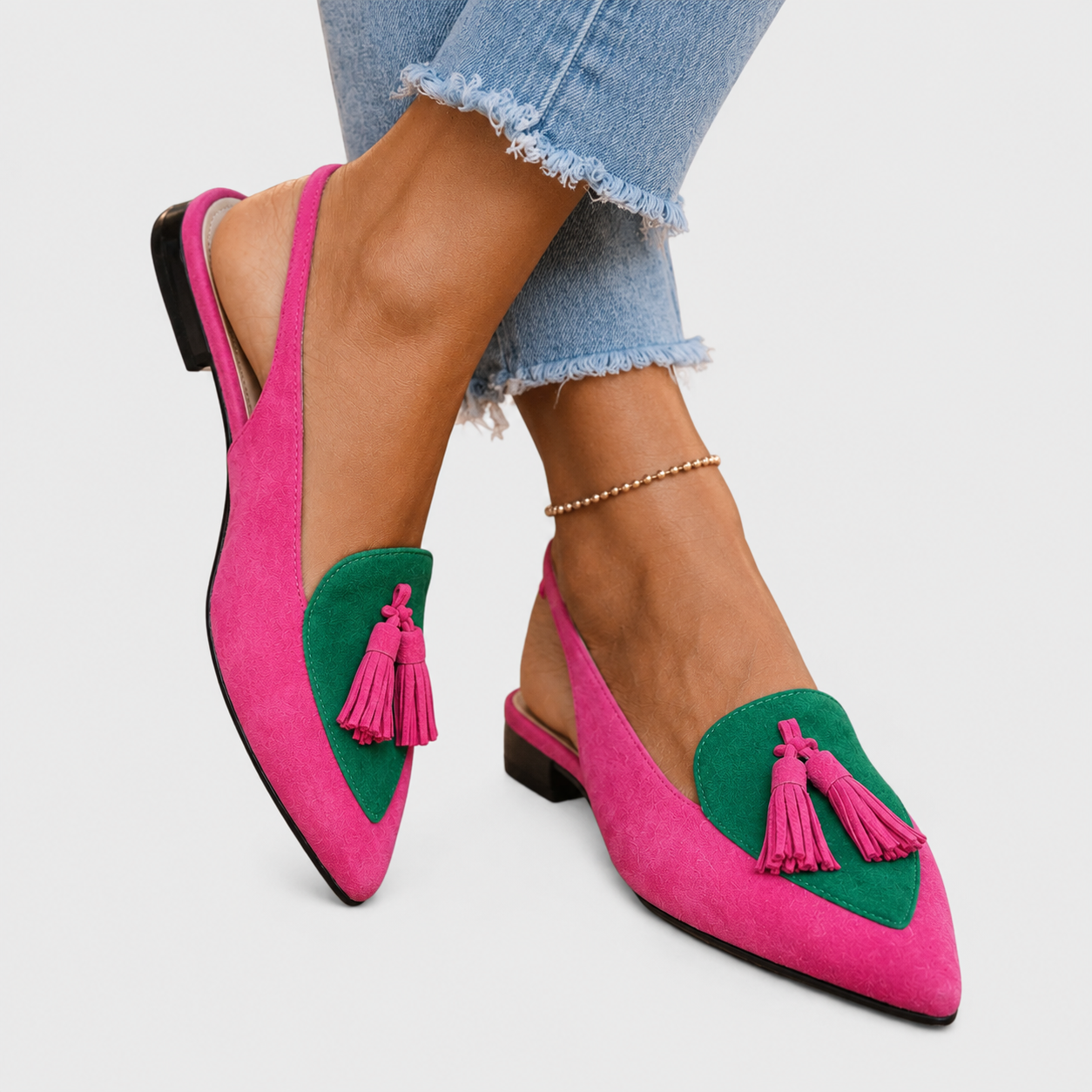 Colette Tassel Slingback Flats