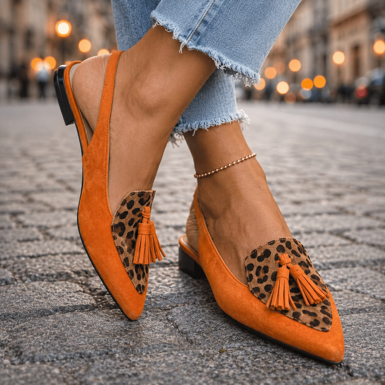 Colette Tassel Slingback Flats