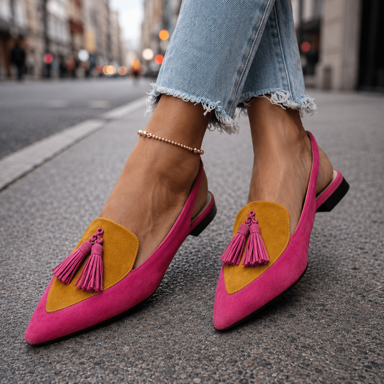 Colette Tassel Slingback Flats