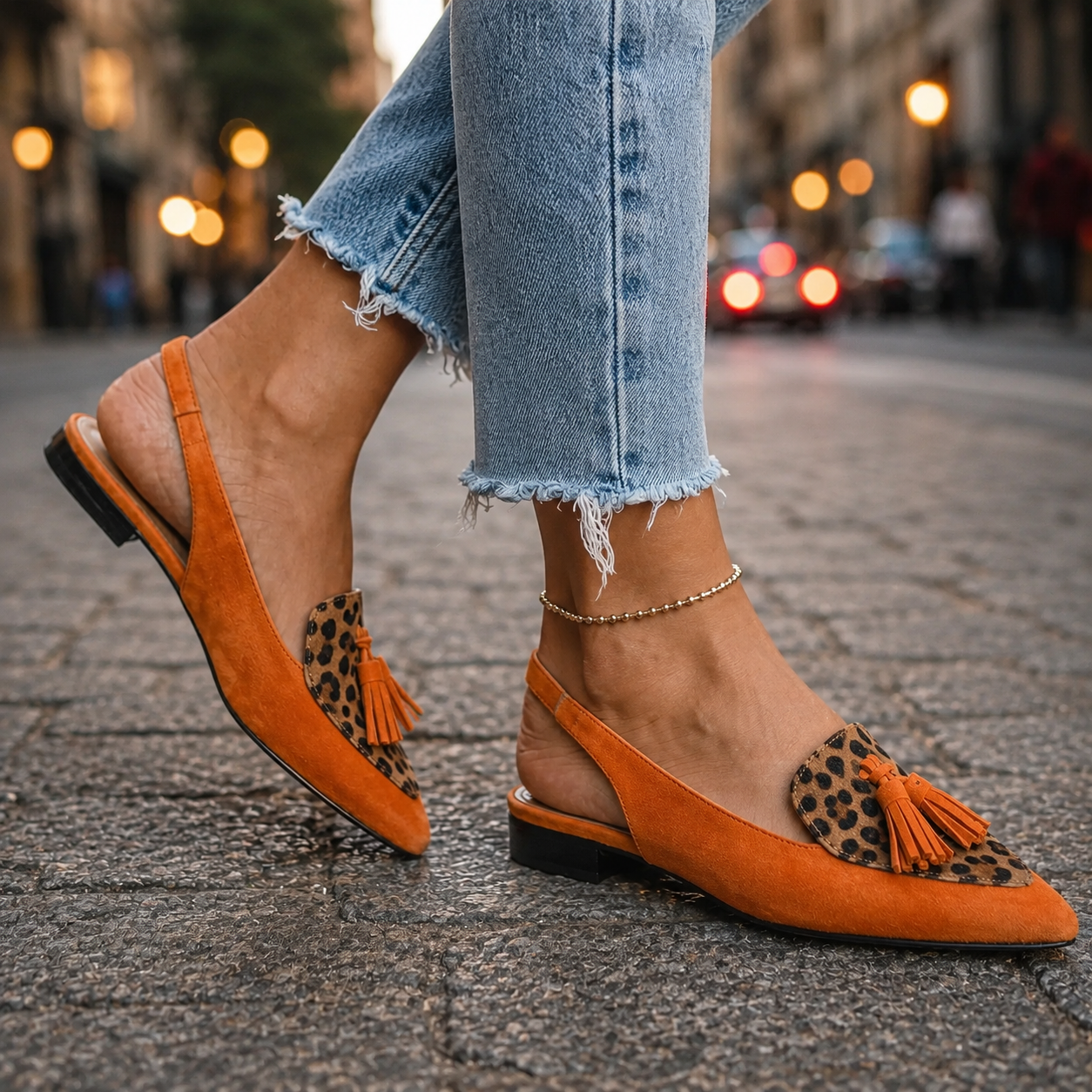 Colette Tassel Slingback Flats