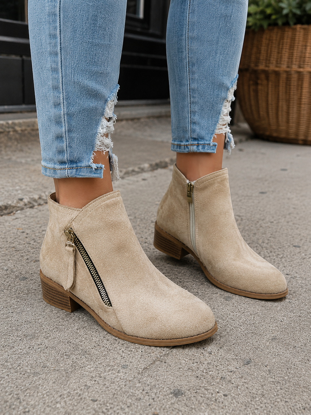 Colleen™ | Comfortable Zip Ankle Boots