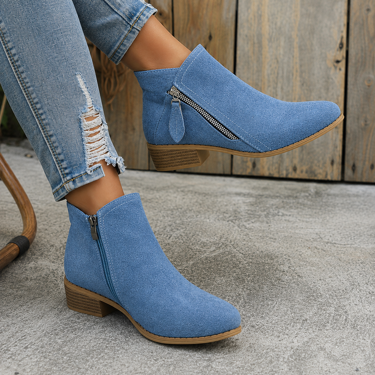 Colleen™ | Comfortable Zip Ankle Boots