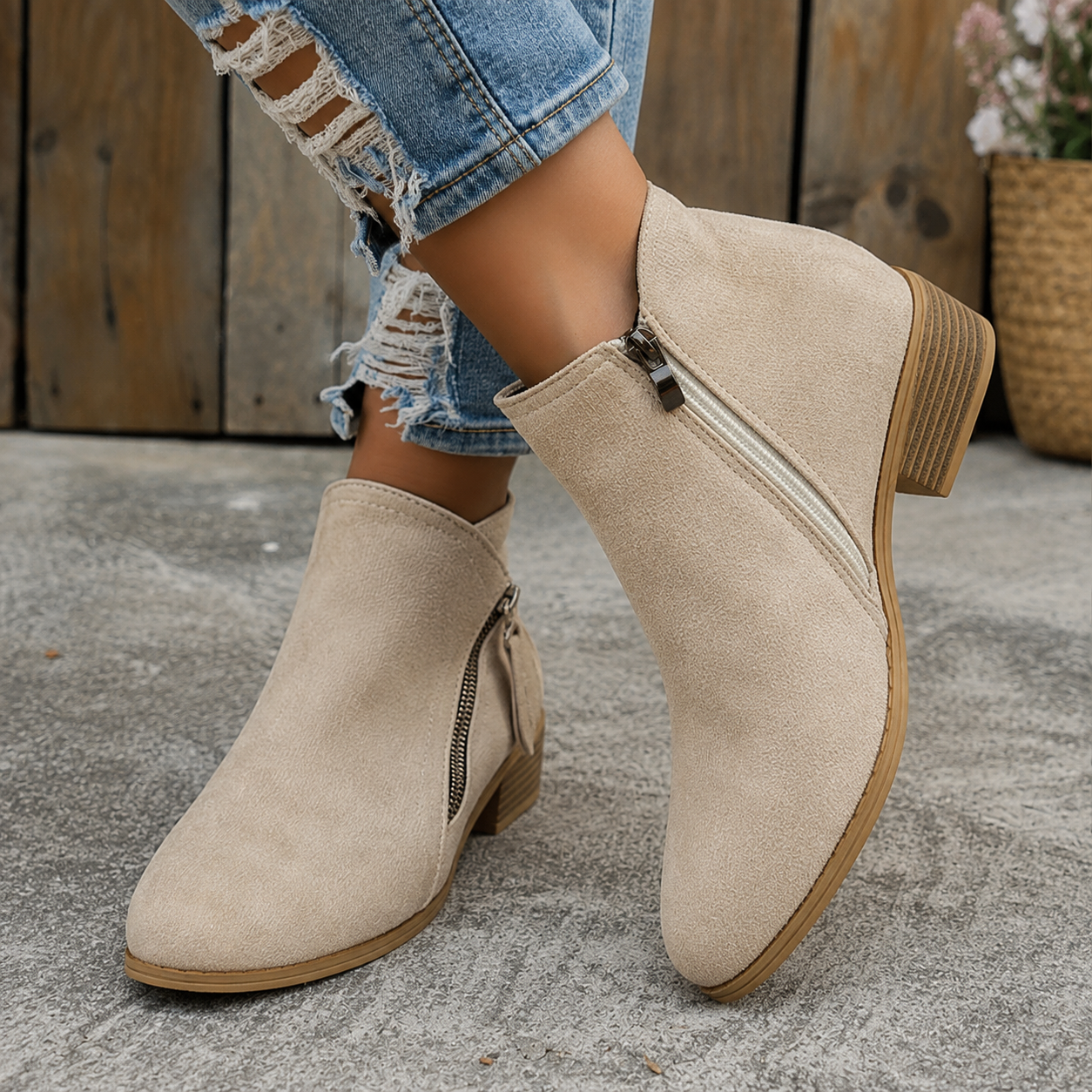 Colleen™ | Comfortable Zip Ankle Boots