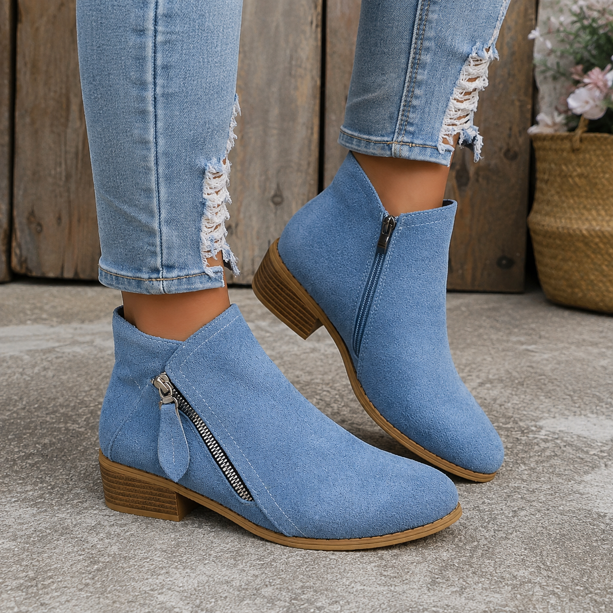 Colleen™ | Comfortable Zip Ankle Boots
