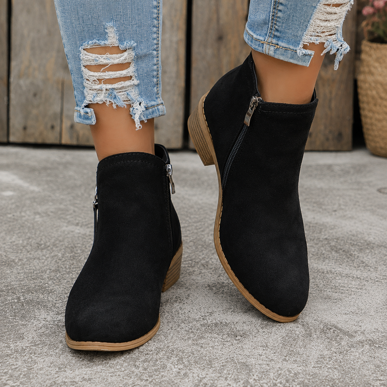 Colleen™ | Comfortable Zip Ankle Boots