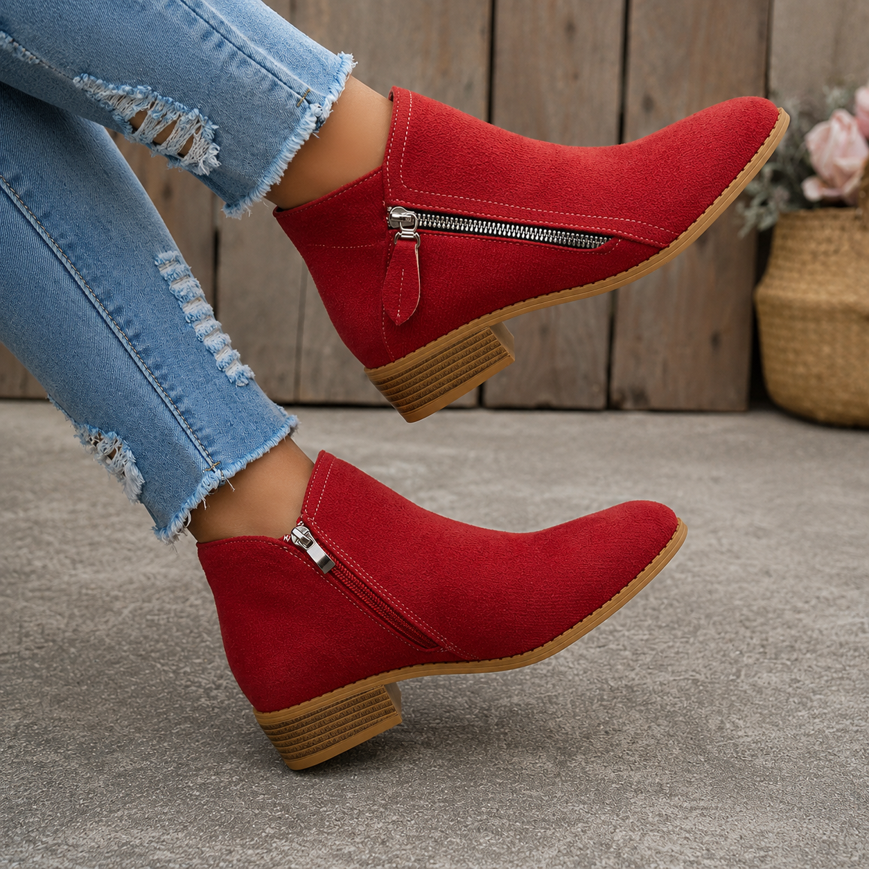 Colleen™ | Comfortable Zip Ankle Boots
