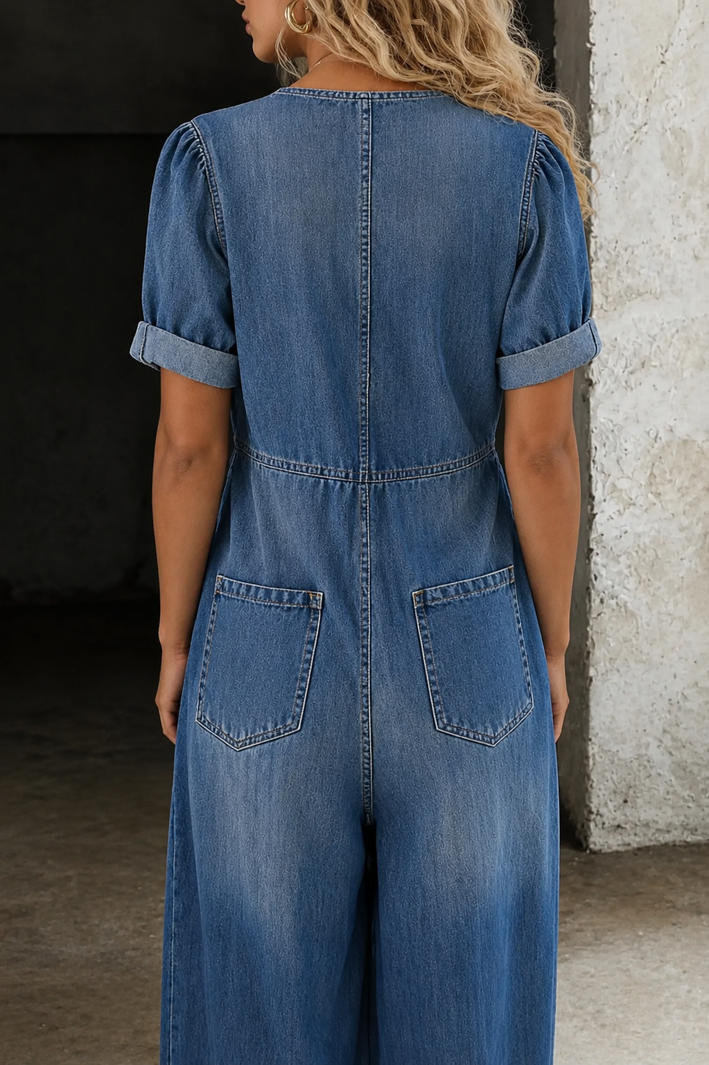 Dakota | Denim Tie-Front Jumpsuit