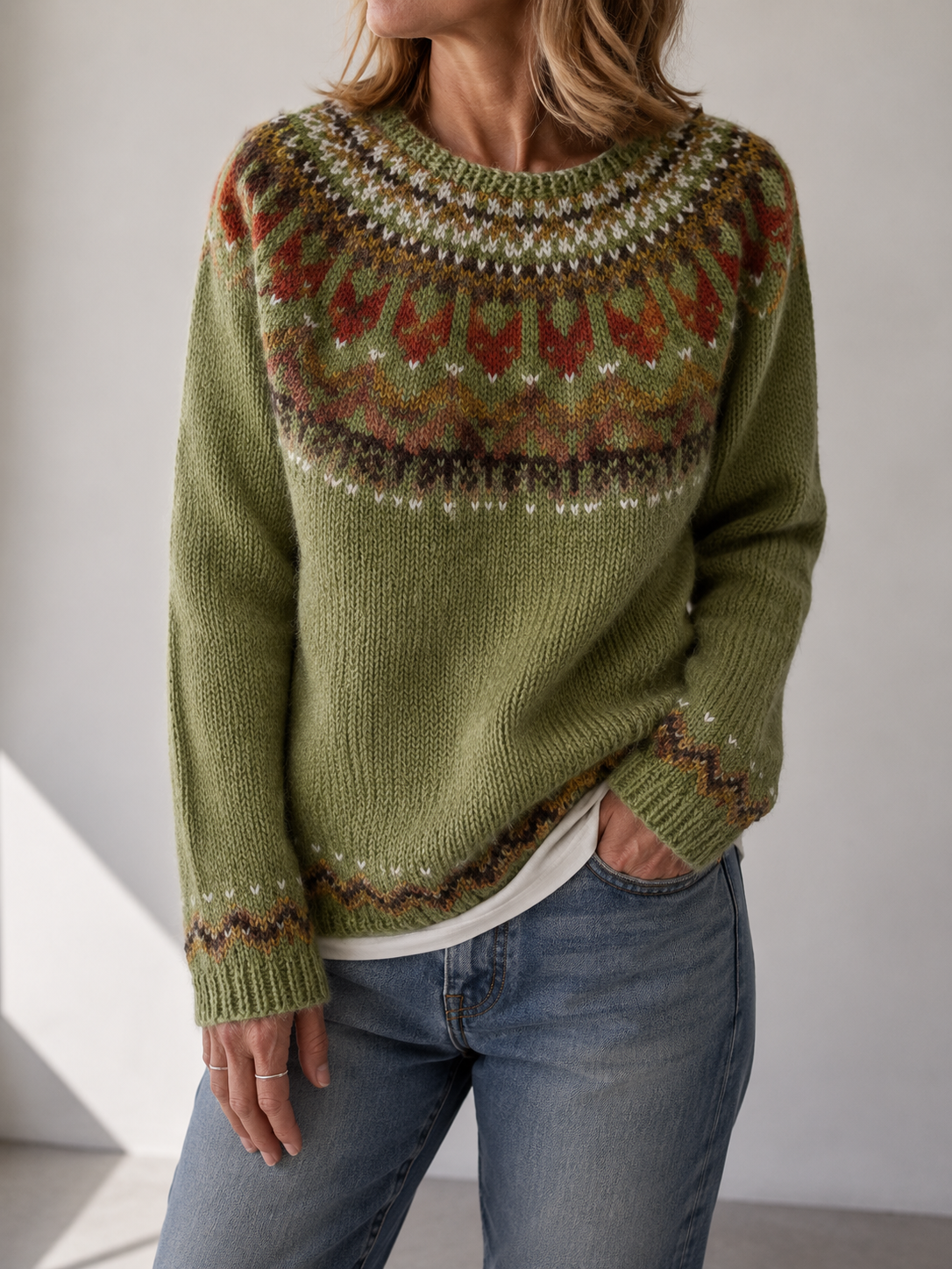Darlene™ | Classic Fair Isle Knit Sweater